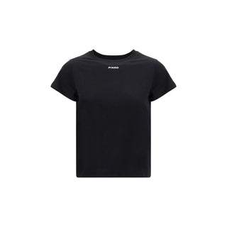 PINKO Black Cotton T-Shirt