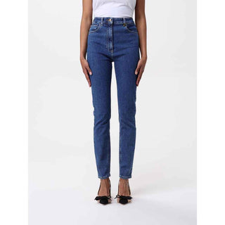 Elisabetta Franchi Blue Denim High-Waisted Jean