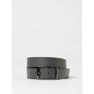 Emporio Armani Black Leather Regular Belt