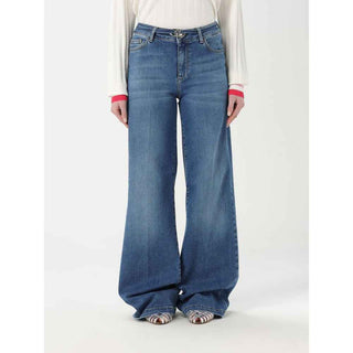 Liu Jo Blue Cotton Flared Jeans