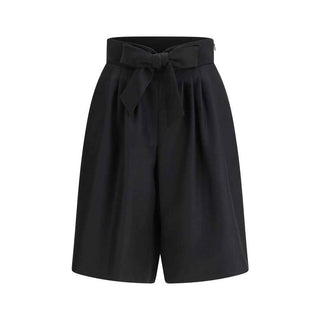 Valentino Black Wool Bermuda Shorts