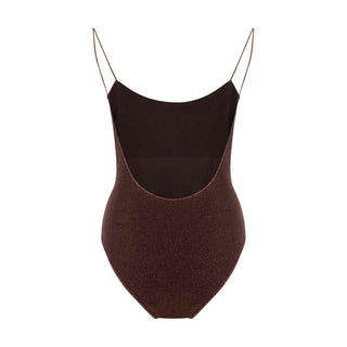 Oséree Brown Metal One-Piece Swimsuit