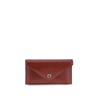 PINKO Bordeaux Calf Leather Bos Taurus Shoulder Bag