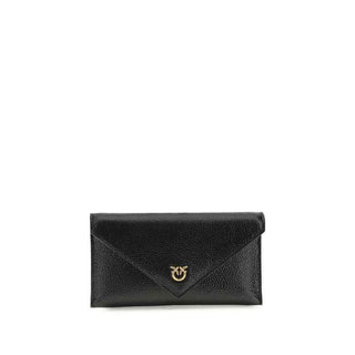PINKO Black Calf Leather Bos Taurus Shoulder Bag