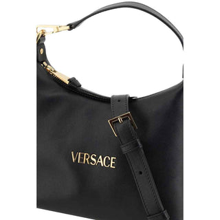 Versace Black Calf Leather Bos Taurus Handbag
