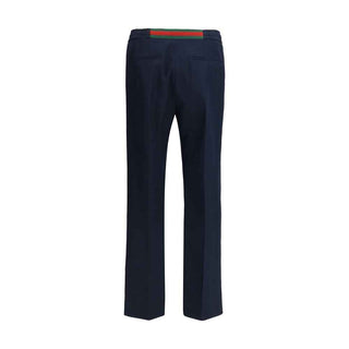 Gucci Blue Polyester Casual Pants