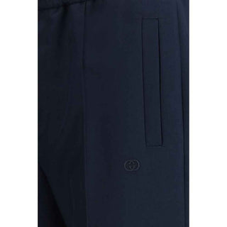 Gucci Blue Polyester Casual Pants