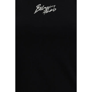 Balmain Black Cotton T-Shirt