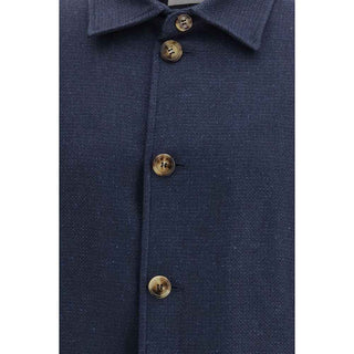 Brunello Cucinelli Blue Silk Denim Jacket