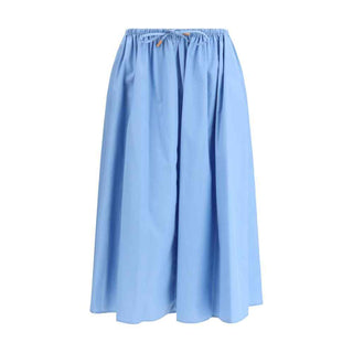 Marni Blue Cotton Midi Skirt