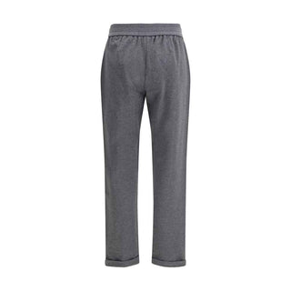 Brunello Cucinelli Gray Cotton Athletic Pants