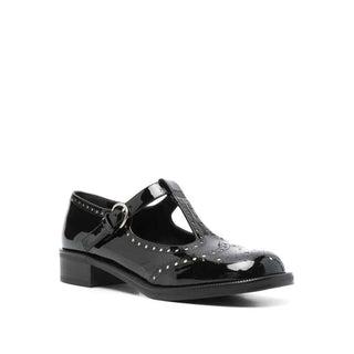 Miu Miu Black Calfskin Ballet Flats
