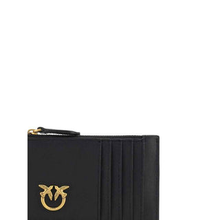 PINKO Black Calf Leather Bos Taurus Wallet
