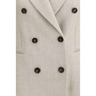 Brunello Cucinelli Beige Linen Blazer