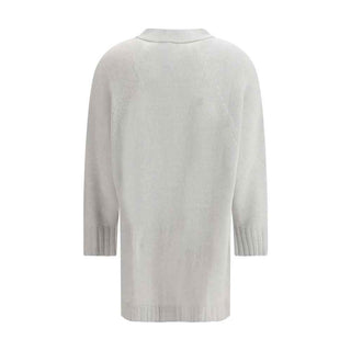 Fabiana Filippi Gray Fleece Wool Cardigan