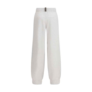 Fabiana Filippi Gray Fleece Wool Casual Pants