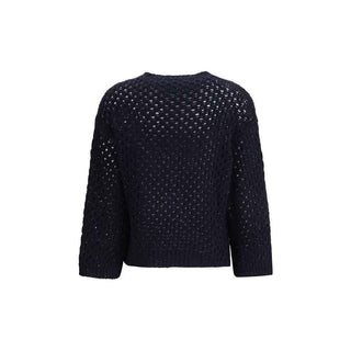 Fabiana Filippi Black Wool Oves Aries Sweatshirt