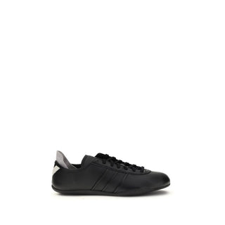 Y-3 Black Calf Leather Bos Taurus Athletic Sneakers
