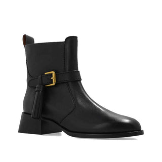 See By Chloé Black Calfskin Ankle Boots