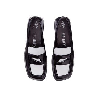 The Attico Black Leather Slip-On Loafers