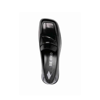 The Attico Black Calfskin Slip-On Loafers