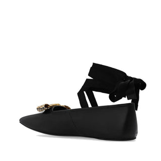 Gucci Black Calfskin Ballet Flats