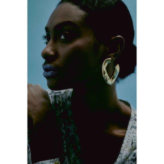 Patrizia Pepe Gold Plastic Earrings