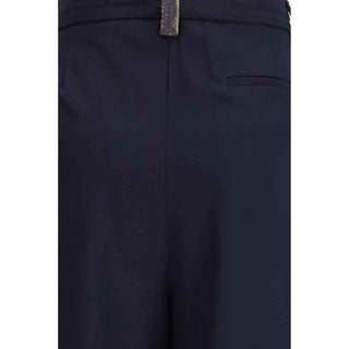Fabiana Filippi Blue Polyester Casual Pants