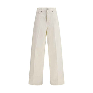Haikure White Cotton Straight-Leg Jeans