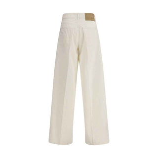 Haikure White Cotton Straight-Leg Jeans