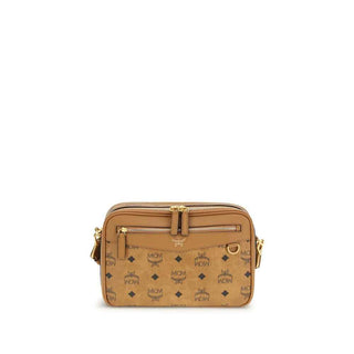 MCM Beige Fabric Shoulder Bag