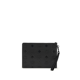 MCM Black Calf Leather Bos Taurus Clutch Bag