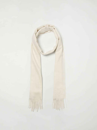 Max Mara White Cashmere Scarf