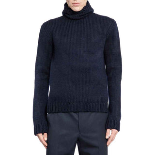 Prada Blue Wool Turtleneck