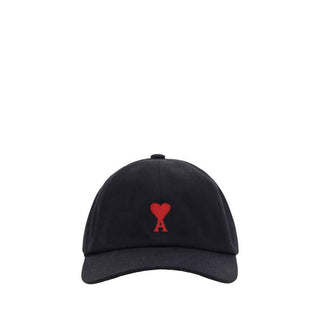 Ami Paris Black Cotton Cap (Baseball Hat)