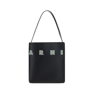 Marni Black Calf Leather Bos Taurus Shoulder Bag