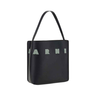 Marni Black Calf Leather Bos Taurus Shoulder Bag