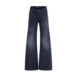 Balenciaga Blue Cotton Flared Jeans