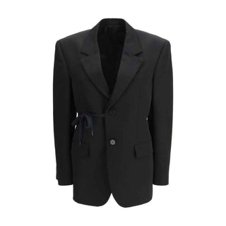 Balenciaga Black Wool Jackets And Coat