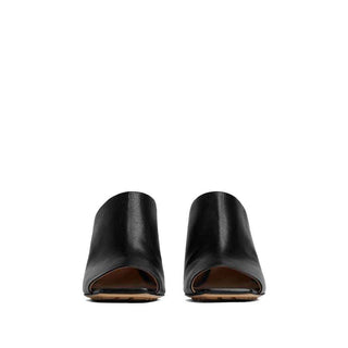Bottega Veneta Black Lamb Leather Mules