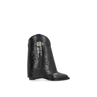 Givenchy Black Calfskin Lace-Up Boots