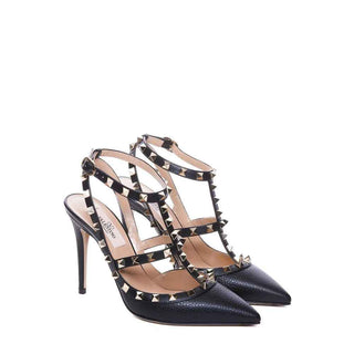 Valentino Garavani Black Calfskin High Heel Pumps