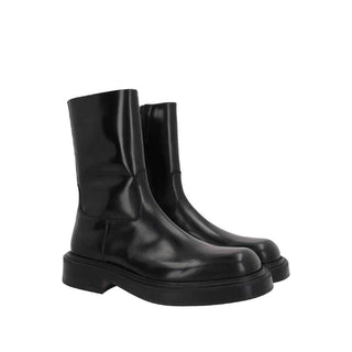 Salvatore Ferragamo Black Calfskin Ankle Boots