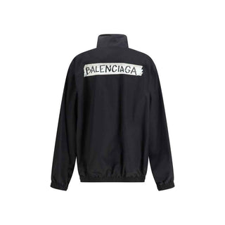 Balenciaga Black Cotton Shell Jacket