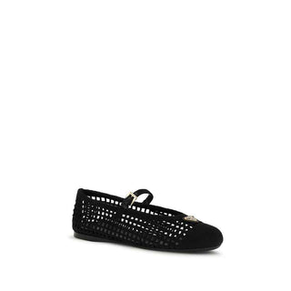 Prada Black Cotton Ballet Flats