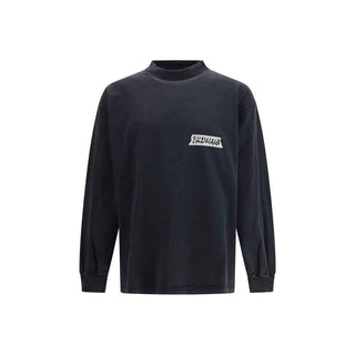 Balenciaga Black Cotton Sweatshirt