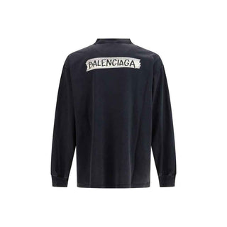 Balenciaga Black Cotton Sweatshirt