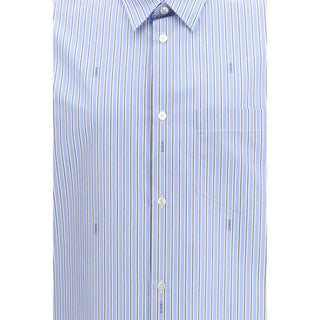 Gucci Light Blue Cotton Pattern Shirt