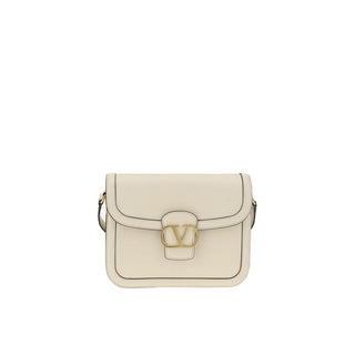 Valentino Garavani White Leather Shoulder Bag