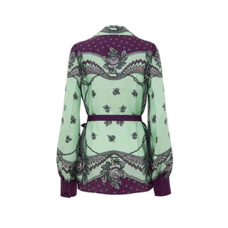 Gucci Green Silk Pattern Shirt